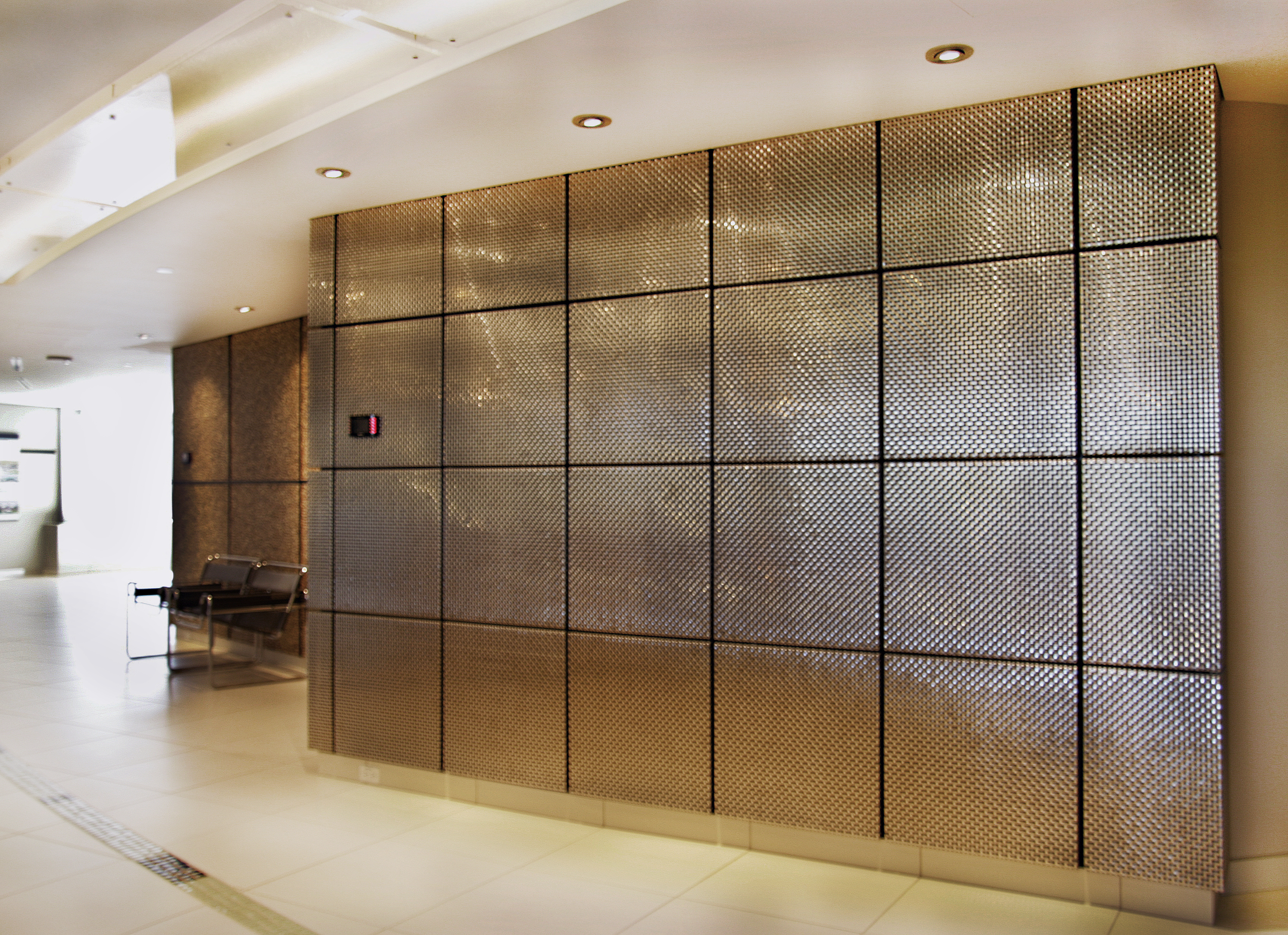 Banker Wire Mesh Inspires at IBI Group Office LarsonO'Brien Pressroom