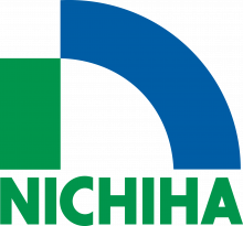 A green and blue version of Nichiha's corporate logo.