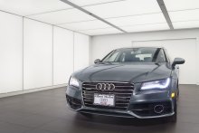 LIGHTFRAME in the vehicle handover area of the Audi Manhattan car dealership