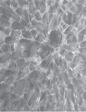 Tempered glass break pattern