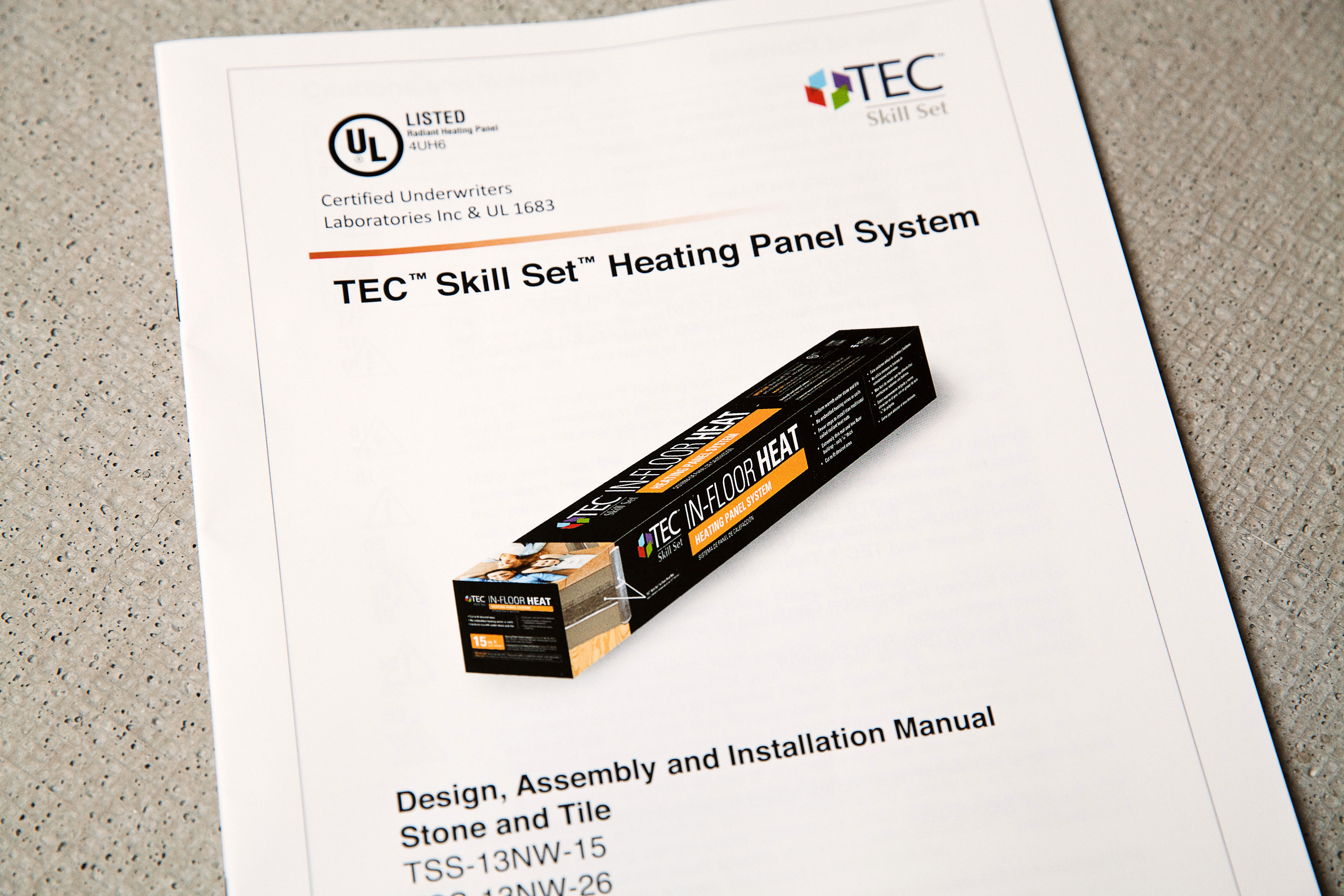 Tec Skill Set Adds Ul Roved In Floor Heat System At Select Watch The Video